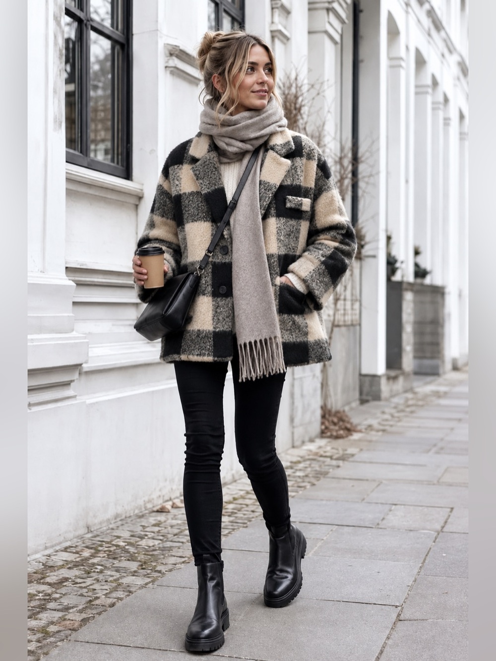 🐑 Plaid Wool-Blend Jacket